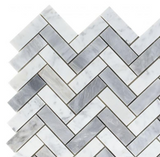 Chevron Long Loft Polished Marble Mosaic Tile