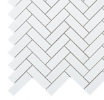 Chevron Long Thassos Honed Marble Mosaic Tile-Marble Mosaic-American Tile Depot