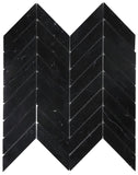 Chevron Marquina Polished Marble Mosaic Tile