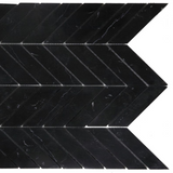 Chevron Marquina Polished Marble Mosaic Tile