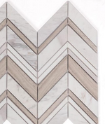 Chevron Ravenna Loft Polished Marble Mosaic Tile-Marble Mosaic-American Tile Depot