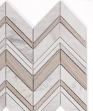 Chevron Ravenna Loft Polished Marble Mosaic Tile