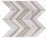 Chevron Ravenna Loft Polished Marble Mosaic Tile