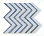 Chevron Royal Sapphire Marble Mosaic Tile-Marble Mosaic-American Tile Depot