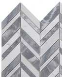 Chevron Shadow Lava Polished Marble Mosaic Tile