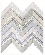 Chevron Spring Polished Marble Mosaic Tile-Marble Mosaic-American Tile Depot