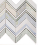 Chevron Spring Polished Marble Mosaic Tile-Marble Mosaic-American Tile Depot