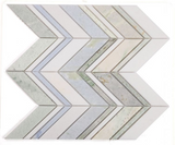 Chevron Spring Polished Marble Mosaic Tile