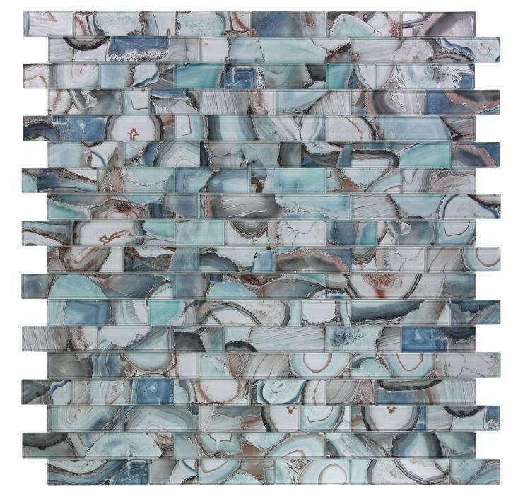 Clam Casale Green Glossy Subway Glass Mosaic Wall Tile-Glass Mosaic-American Tile Depot