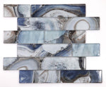 Clam Casale Blue Glossy Subway Glass Mosaic Wall Tile-Glass Mosaic-American Tile Depot