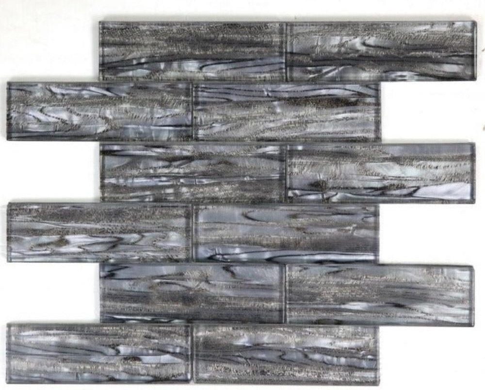 Clam Casale Silver Glossy Subway Glass Mosaic Wall Tile-Glass Mosaic-American Tile Depot