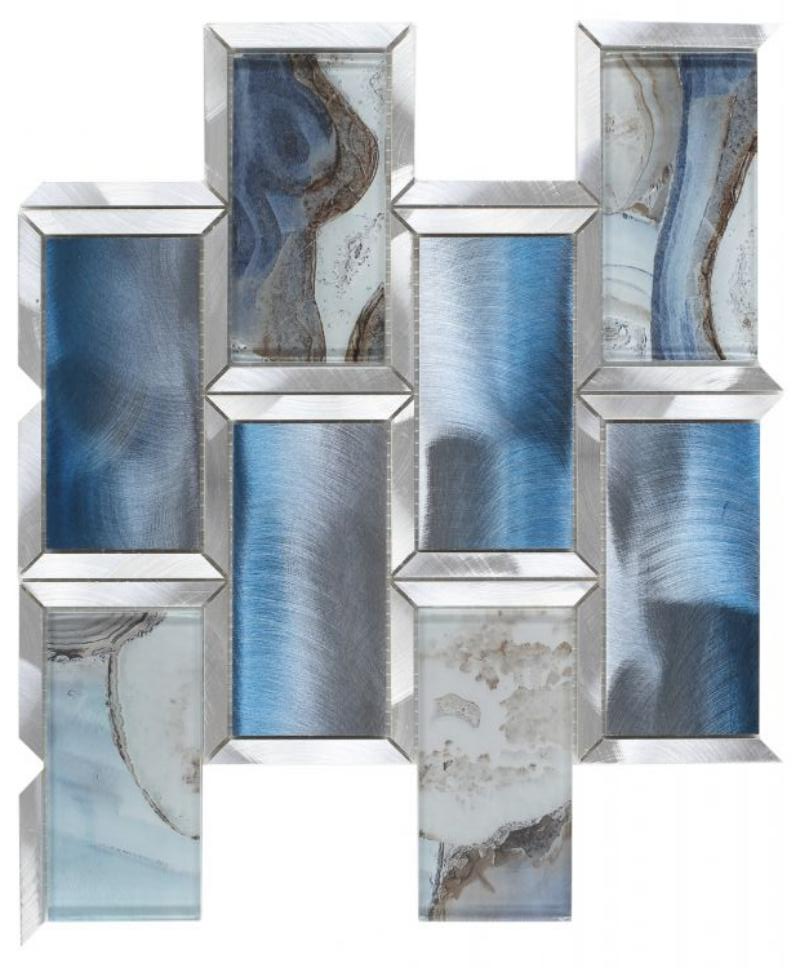 Clam City Blue Glossy Subway Glass Mosaic Wall Tile-Glass Mosaic-American Tile Depot