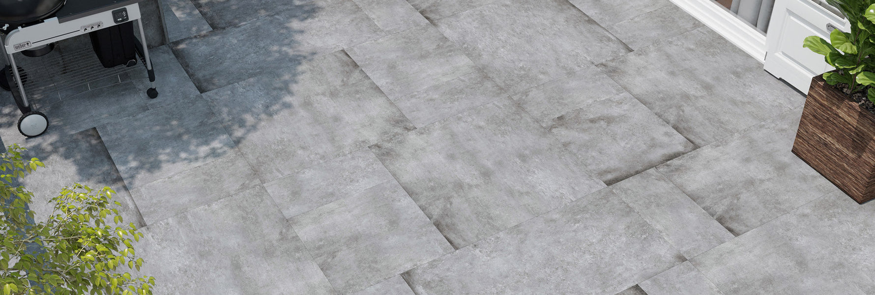 24 X 24 Clay Grey Textured Stone Look Matte Porcelain Tile-Porcelain Tile Large Formate-American Tile Depot