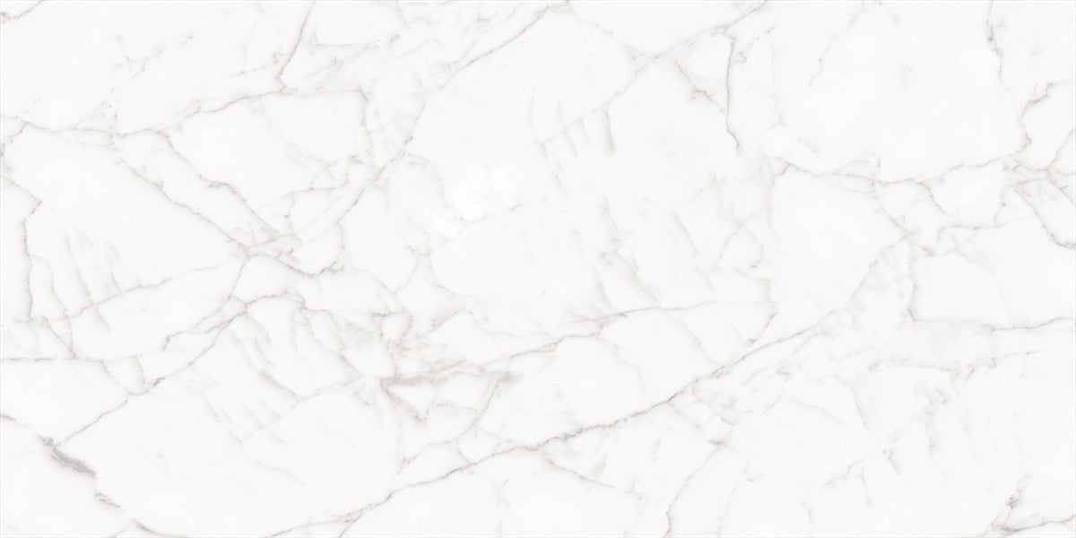 24 X 48 Core White Polished Marble Look Porcelain Tile-Porcelain Tile Large Formate-American Tile Depot