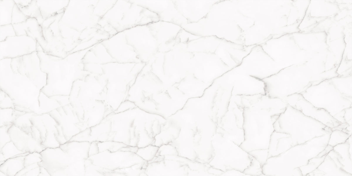 24 X 48 Core White Polished Marble Look Porcelain Tile-Porcelain Tile Large Formate-American Tile Depot