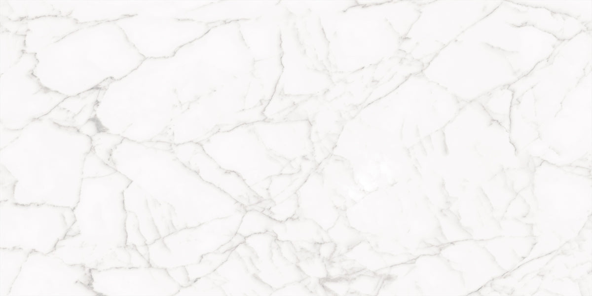 24 X 48 Core White Polished Marble Look Porcelain Tile-Porcelain Tile Large Formate-American Tile Depot