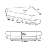 Scabos Travertine Hand-Made Custom Shower Corner Shelf - Honed