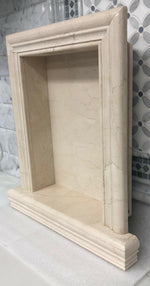 Crema Marfil Marble Hand-Made Custom Shampoo Niche / Shelf - LARGE - Polished-Accessories-American Tile Depot