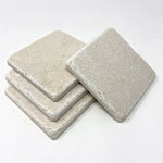 Crema Marfil Marble Handmade Coasters - Set of 4-Marble Coasters-American Tile Depot