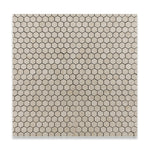 Crema Marfil Marble Honed 1" Mini Hexagon Mosaic Tile-Marble Mosaic-American Tile Depot