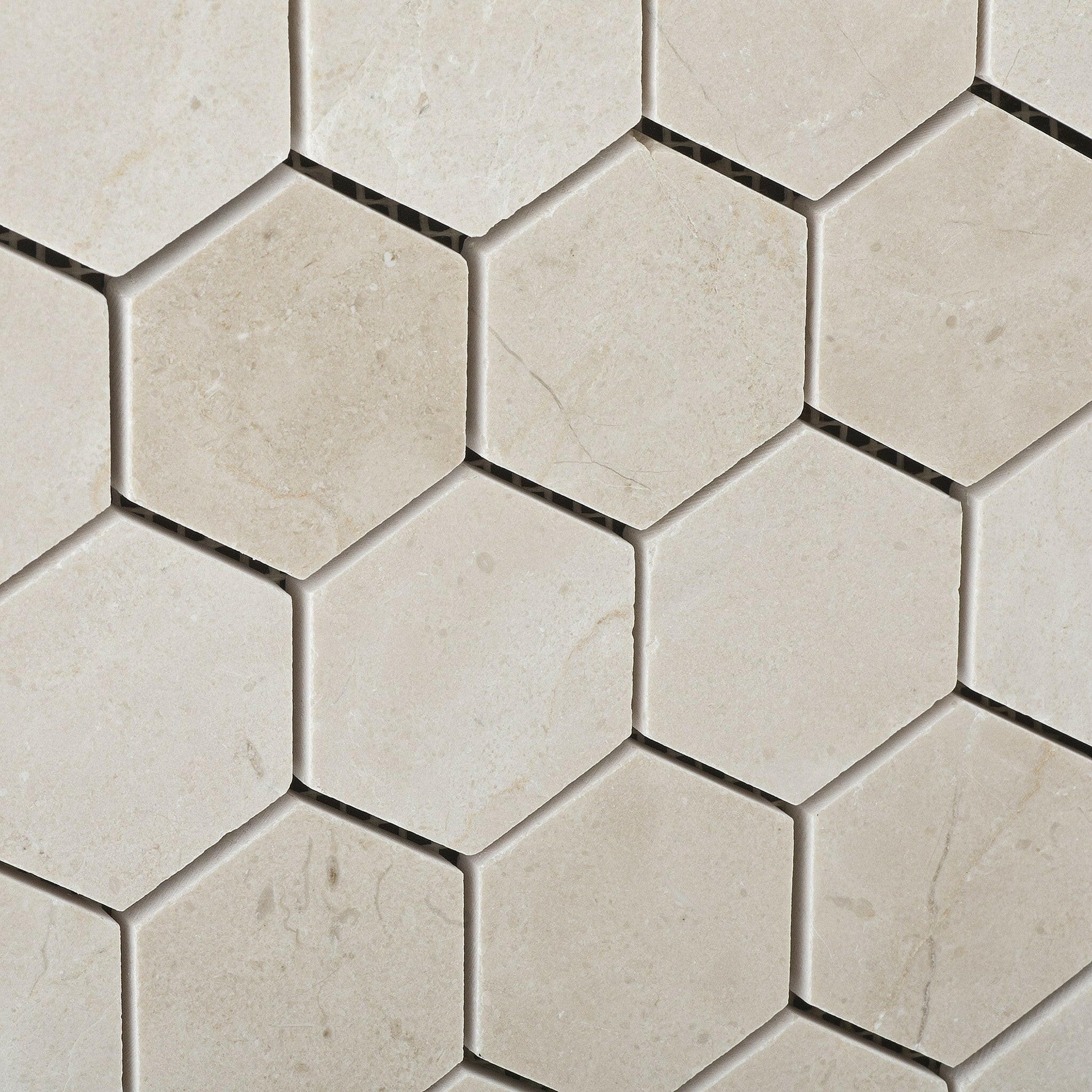 Crema Marfil Marble Honed 2" Hexagon Mosaic Tile-Marble Mosaic-American Tile Depot