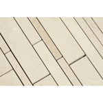 Crema Marfil Marble Honed Random Strip Mosaic Tile-Marble Mosaic-American Tile Depot