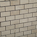 Crema Marfil Marble Polished Baby Brick Mosaic Tile-Marble Mosaic-American Tile Depot