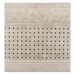 Crema Marfil Marble Polished Basketweave Mosaic Tile w/ Emperador Dark Dots-Marble Mosaic-American Tile Depot