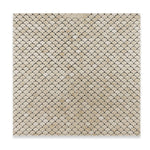 Crema Marfil Marble Polished Fan Mosaic Tile-Marble Mosaic-American Tile Depot