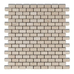 Crema Marfil Marble Tumbled Baby Brick Mosaic Tile-Marble Mosaic-American Tile Depot