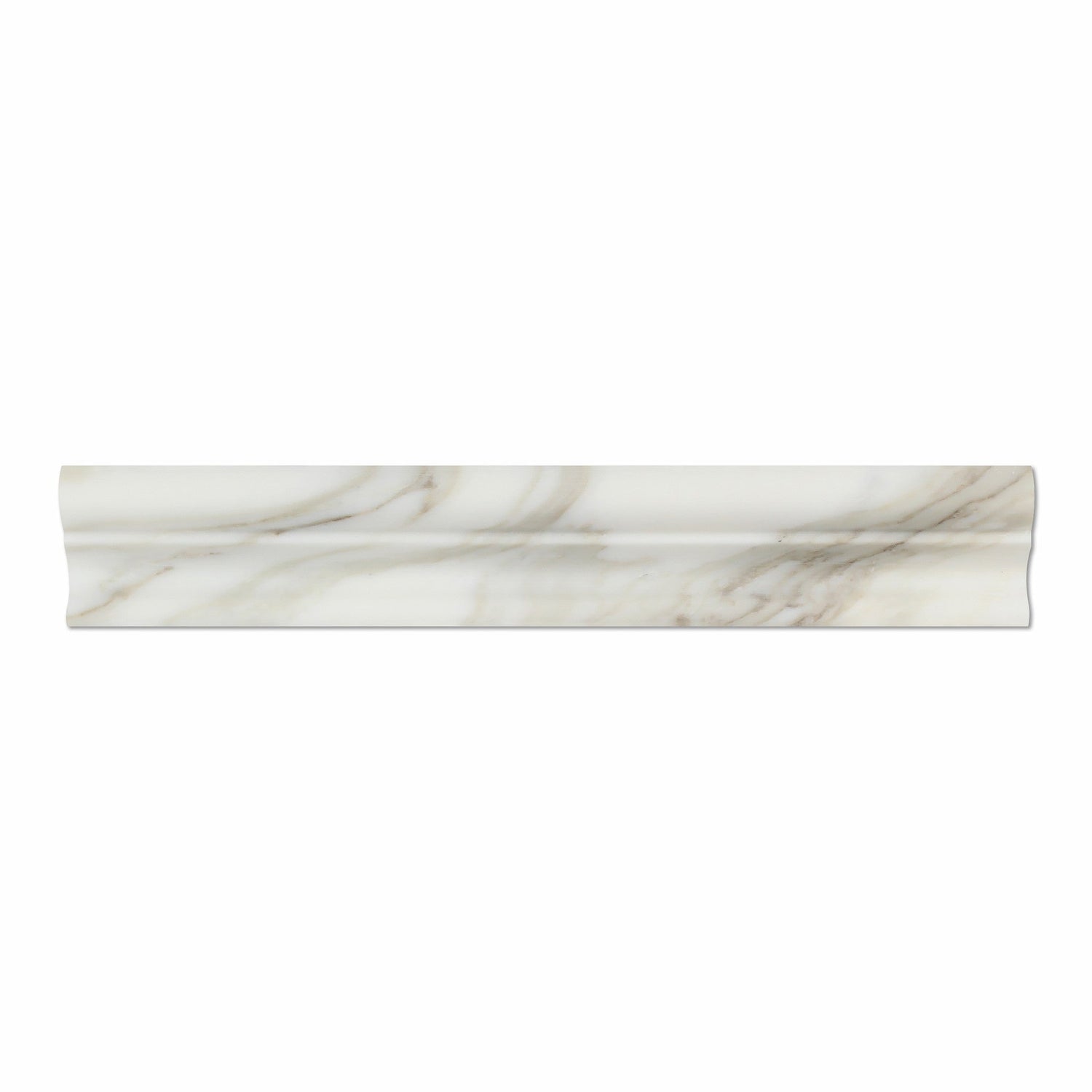 Calacatta Gold Marble Honed Crown - Mercer Molding Trim