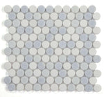 Curvus Crystal Ocean Circular Marble Mosaic Tile-Marble Mosaic-American Tile Depot