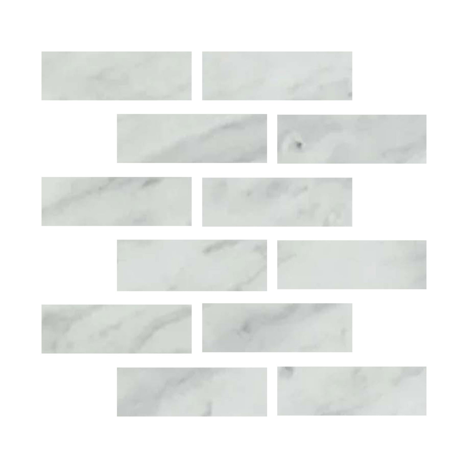 2 X 6 Bianco Venatino (Bianco Mare) Marble Honed Field Tile