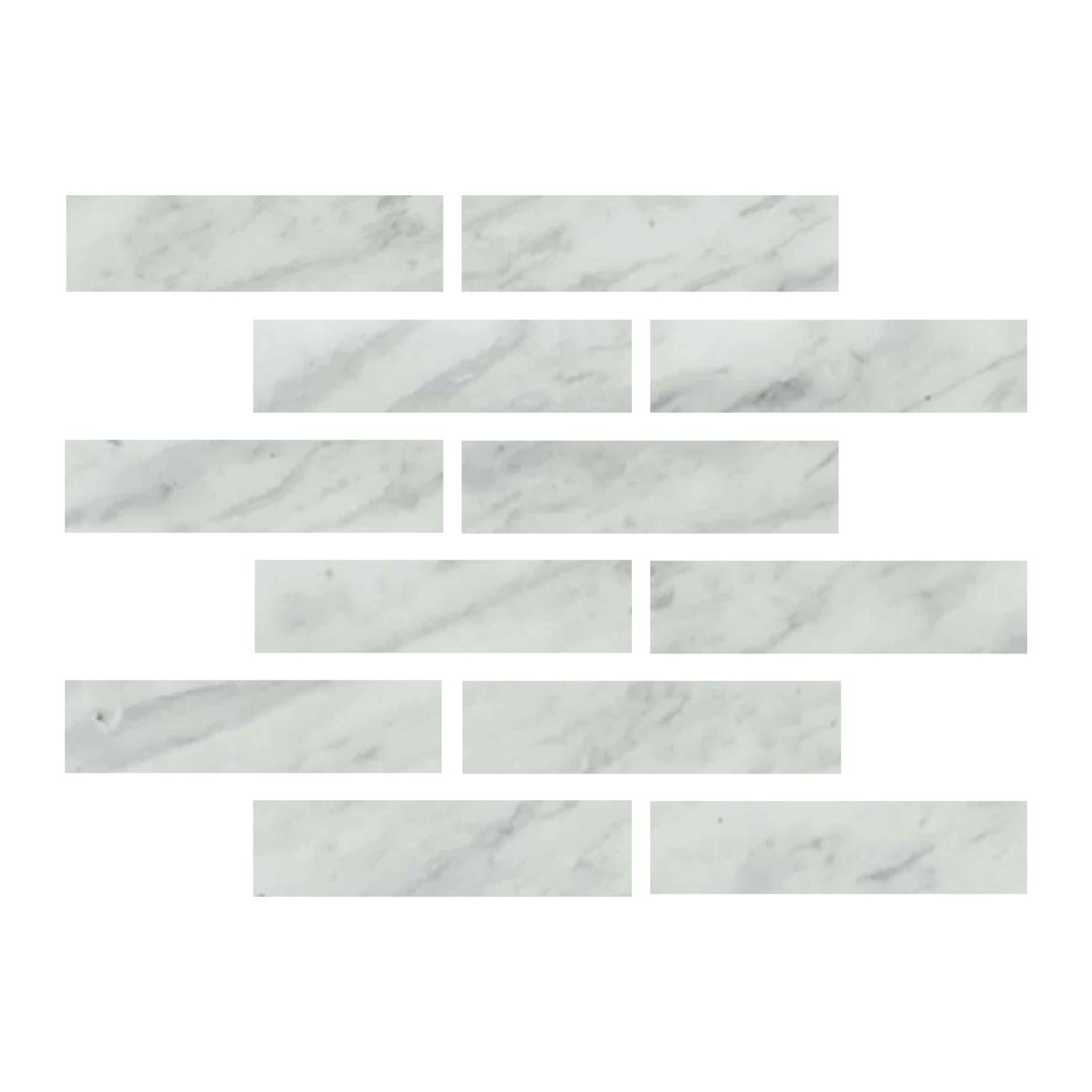 2 X 8 Bianco Venatino (Bianco Mare) Marble Polished Field Tile