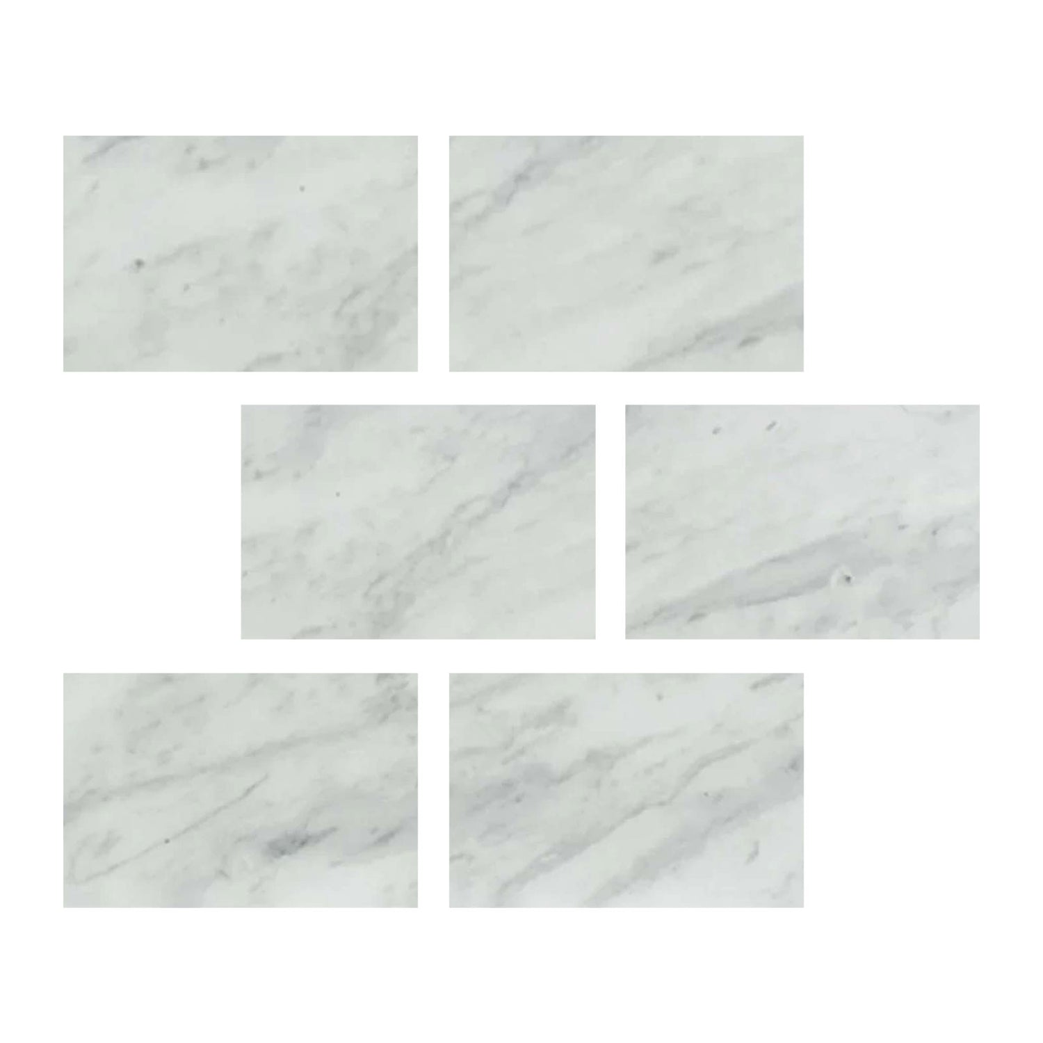 4 X 6 Bianco Venatino (Bianco Mare) Marble Polished Field Tile