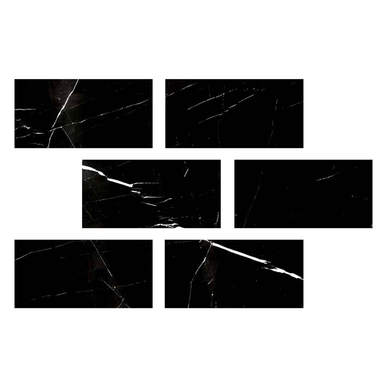 4 X 8 Black Marquina Marble Polished Tile