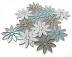 Aster White Sky Flower Mosaic Wall Tile-Mixed Mosaic-American Tile Depot