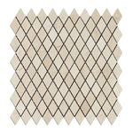 Crema Marfil Marble Polished 1" Diamond Mosaic Tile-Marble Mosaic-American Tile Depot