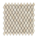 Crema Marfil Marble Polished 1" Diamond Mosaic Tile-Marble Mosaic-American Tile Depot