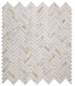 Diana Herringbone Calacatta Mosaic Wall Tile-Mixed Mosaic-American Tile Depot