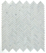 Diana Herringbone White Mosaic Wall Tile-Mixed Mosaic-American Tile Depot