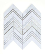 Diana Ravenna Calacatta Chevron Mosaic Wall Tile-Mixed Mosaic-American Tile Depot