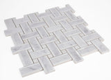 Diana Cross Carrara Basketweave Mosaic Wall Tile