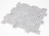 Diana Cross Carrara Basketweave Mosaic Wall Tile