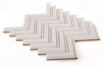 Diana Herringbone Thassos Mosaic Wall Tile-Mixed Mosaic-American Tile Depot