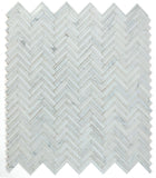 Sample of Diana Herringbone White Mosaic Wall Tile-Sample-American Tile Depot