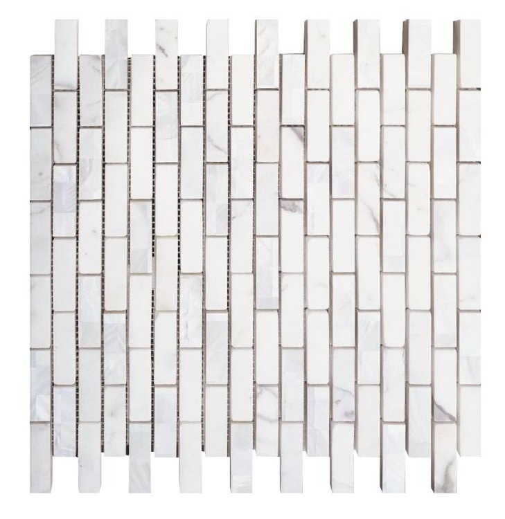 Diana Linear Calacatta Mosaic Wall Tile-Mixed Mosaic-American Tile Depot