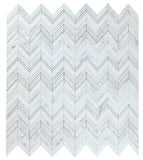 Sample of Diana Ravenna Calacatta Chevron Mosaic Wall Tile-Sample-American Tile Depot