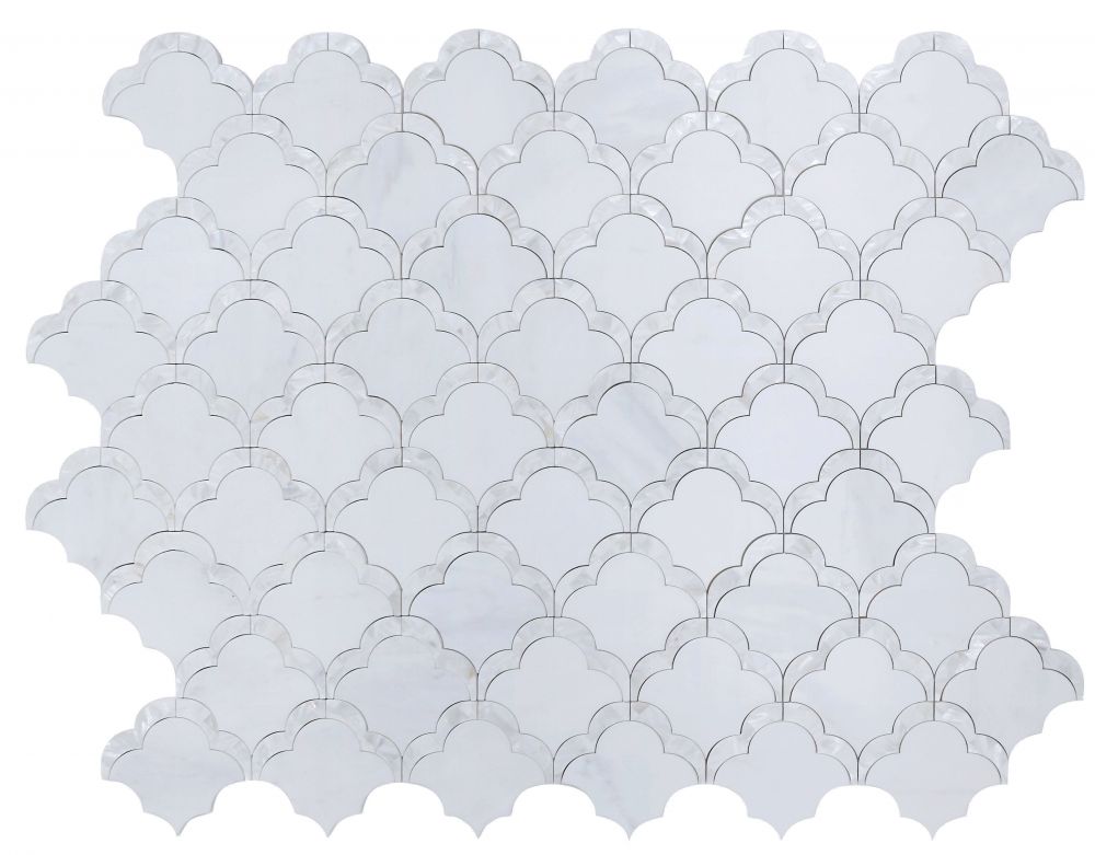 Sample of Diana Scale Arabesque Mosaic Wall Tile-Sample-American Tile Depot