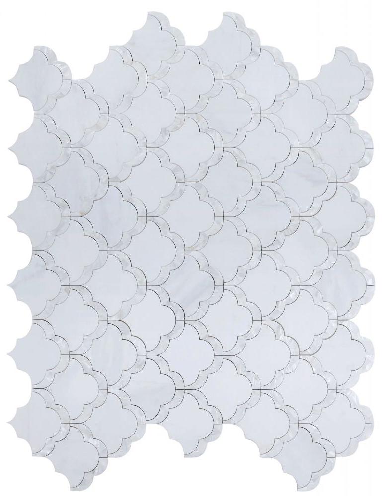 Sample of Diana Scale Arabesque Mosaic Wall Tile-Sample-American Tile Depot